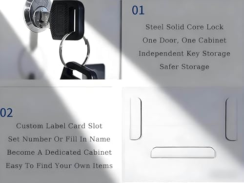 5-Tier Stackable Cell Phone Lockers for Classroom - Easy Assembly Storage Solution for 20 Student Phones, Secure & Organized Mobile Device Management