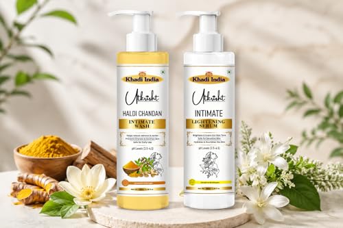 Image of Khadi Intimate Hygiene Combo - Gentle Cleansing Wash & Nourishing Intimate Serum Intimate Wash (200 ml, Pack of 2)