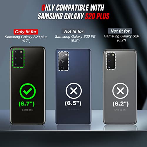 Leyi S20 Plus Case, Galaxy S20 Plus Case With Slide Camera Cover, 360 Full Body Military-Grade Phone Case With Kickstand For Samsung Galaxy S20 Plus, Navy Blue #TOP1