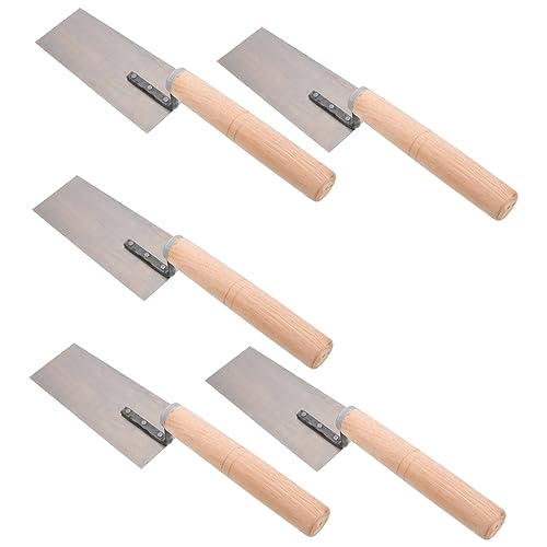 WHAMVOX 5pezzi Spatola Per Muratura Acciaio Inossidabile Utensile Per Intonacatura e Finitura Ergonomico Per e Piastrelle