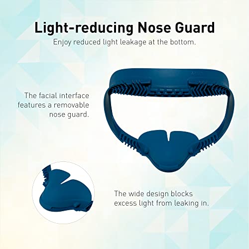 VR Cover Fitness Facial Interface Bracket & Foam Comfort Replacement with Lens Protector Cover for Oculus/Meta Quest 2 (Dark Blue & Black + Comfort Foam) - Image 6