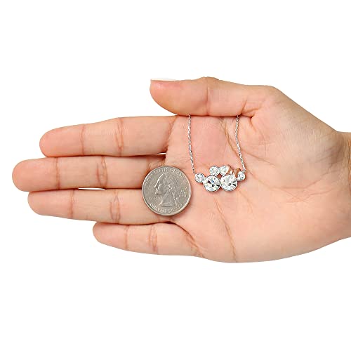 Disney Mickey And Minnie Mouse Jewelry, Two Tone Crystal Necklace, Silver Plated, Pink Plated Necklace, 16+2" Extender #TOP5