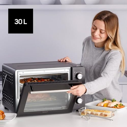 Taurus - Horno Eléctrico Horizon 30 | 1500W | 30L | 5 Modos de Cocción | Temporizador 90 Minutos | Función Convección y Gratinado | Accesorios Incluidos | Puerta Doble Cristal - imagen 5