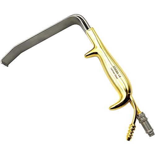 Tebbetts Breast Retractor w/Fiber Optic Light Guide and Suction Tube 25 mm x 15 cm
