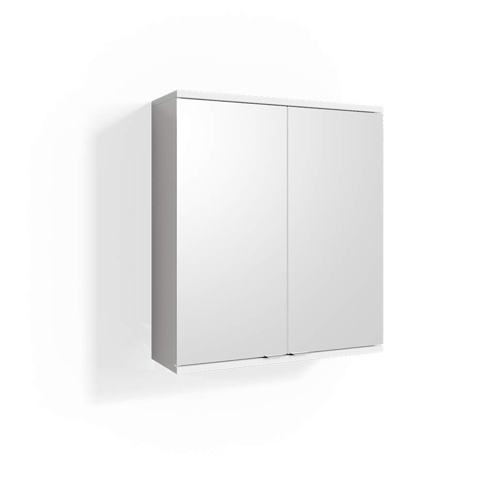Vicco Szafka z lustrem w łazience "Roy", Biały, 60 x 68 cm