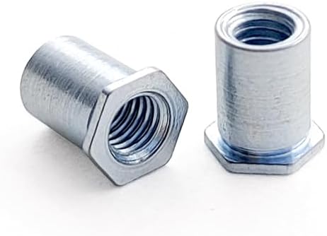 SO-M4 bottom hole 6.0 carbon steel galvanized through hole pressure riveting nut column 4/5/6/7~12/13/14/15/16 - (Thread Diameter: SO-M4(100PCS), Length: 16mm)