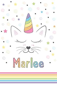 Marlee : Personalized Cat Unicorn Journal Notebook