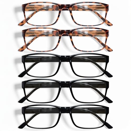Gaoye Professional Reading Glasses for All Day - Computer Readers with Blue Light Protection - Value Pack