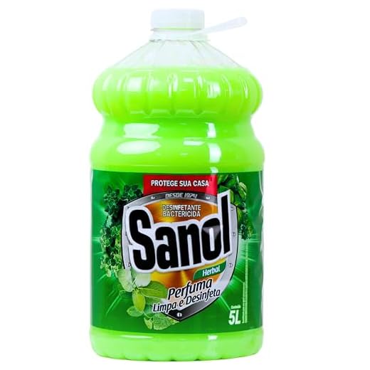 Desinfetante Líquido para uso Geral, Herbal, Sanol, 5 Litros, Verde