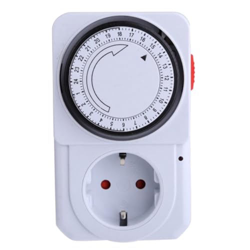 OSALADI Temporizador Material Programable Enchufable Luces Mecánico para y Capacidad de 3680w PC y Control de Sistema de Seguridad Electrodomésticos Hogar