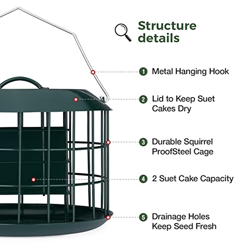 Kingsyard All-Metal Double Suet Bird Feeder #TOP20