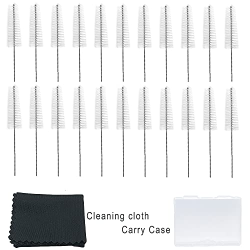 Hearing Aid Vent Earhook Tube Cleaning Brush Cleaning Kit Hearing Amplifier Cleaning Tools Accessories (White, Pack Of 20) #TOP4