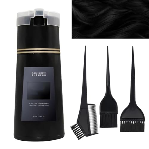 Liameph Hair Instant Dye Shampoo 200 ml (Pack of 1) for Men and Women Black