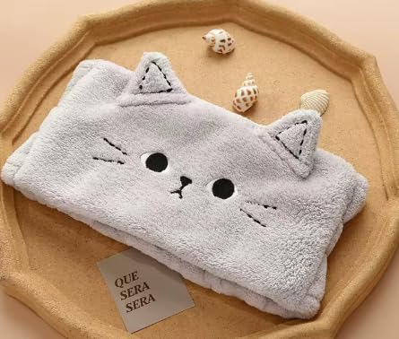 Cute Fleece Bunny Cat Ears Bow Knot Headband for Women