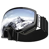 JetBlaze Ski Goggles, OTG Snowboard Goggles (Silver)