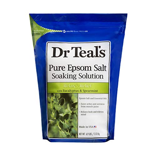 Dr Teal's Epsom Salt Soaking Solution, Relax & Relief, Eucalyptus and Spearmint, 6.9 Pound - //coolthings.us