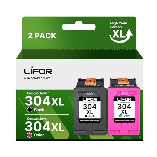 LIFOR 304XL Black and Color Ink Cartridges