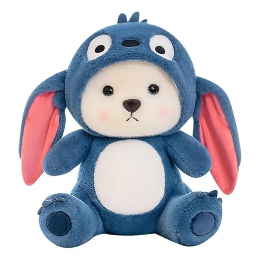 Image of Stitch Soft Toy Blue hat Hoodie Plushie Koala Teddy Bear Gift for Girls Baby Stuffed Animal Plushies 50 cm Huggable Big Size Plush Toys for Babies Girl Friends