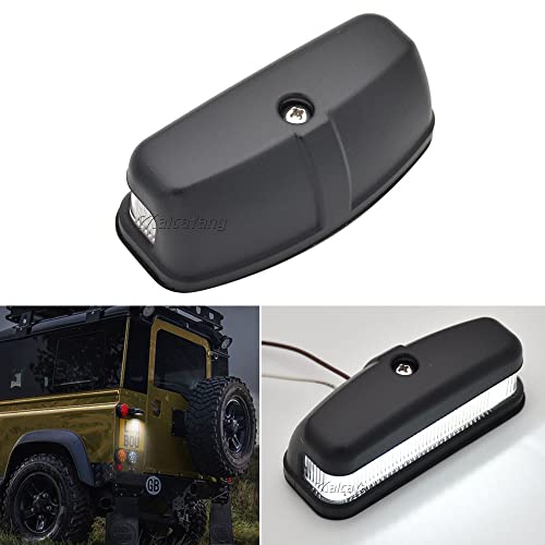 Malcayang Remplacement du feu arrière de la lampe de plaque d'immatriculation arrière à LED blanche pour Land Rover Series 2 2A 3 Defender 90 110 130 tous les modèles Cover