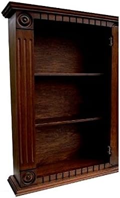 Rosette Dark Walnut Medicine Cabinet/Solid Wood & Handmade/Surface Mount