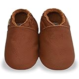 mepiq Crib shoes baby moccasins for boys girls toddler soft leather baby walking shoes slippers Braun 12-18 months toddler