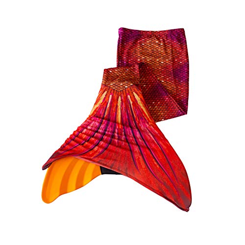 Mermaid Costume with Monofin (Tiger Queen with Orange Monofin, 6. JL)