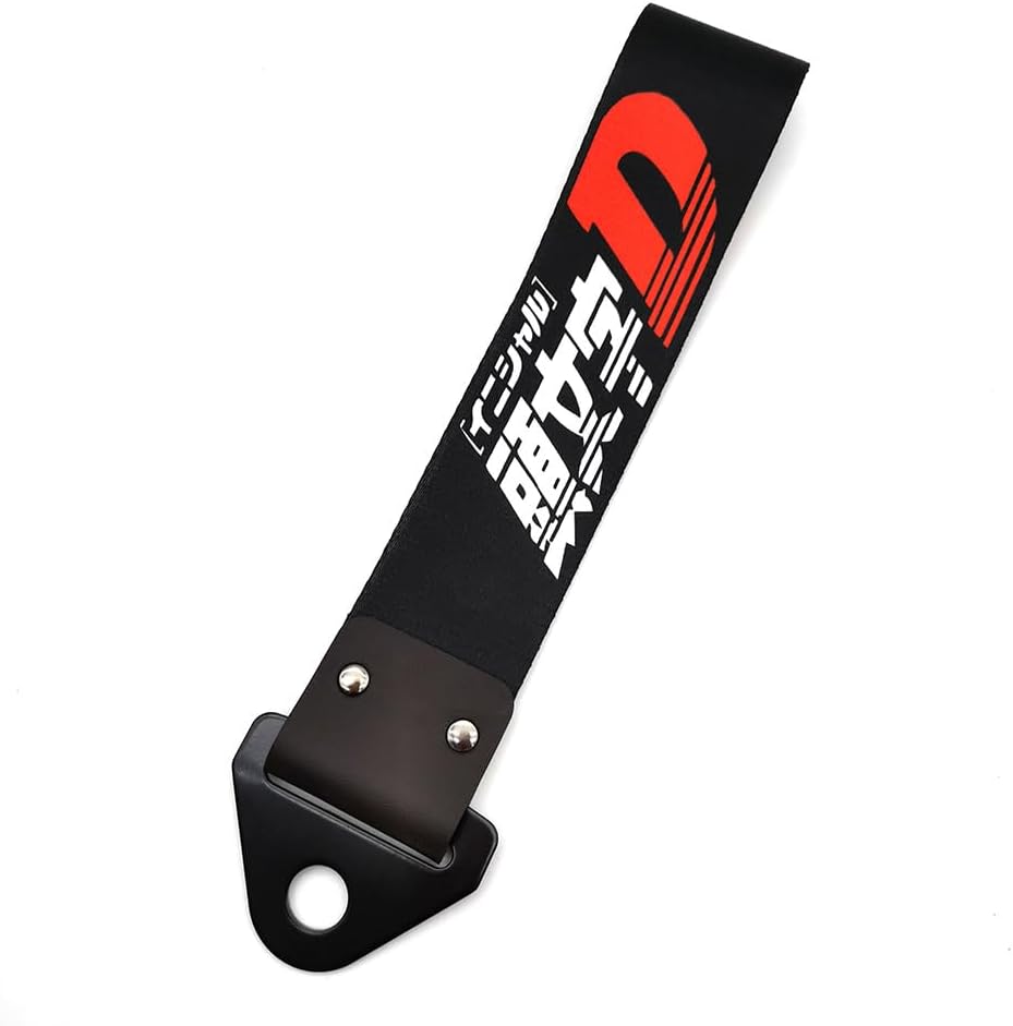 1pcs Initial D JDM Racing Style Trailer Strap with Car Decoration Accessories - Japanese Car Towing Belt Towing Rope for AE86