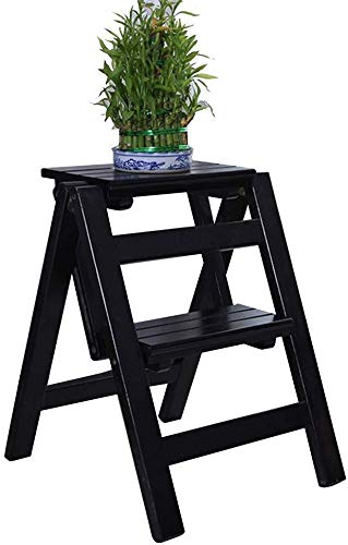 Tabouret pliant escabeau en bois 2 marches escalier maison