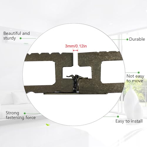 100 Stück WPC Clips aus Edelstahl Unsichtbare Terrassenbefestigung für WPC Dielen, Bambusholzboden (7-9 mm) Befestigungsklammern (Schwarz, 3mm×7mm(B×H))
