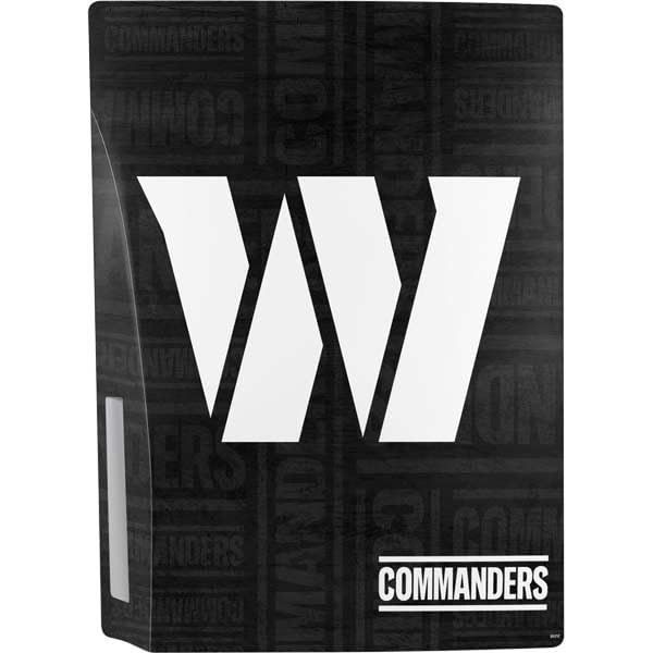 Skinit Decal Gaming Skin Compatible with PS5 Bundle - Officially Licensed NFL Washington Commanders Black and White Design