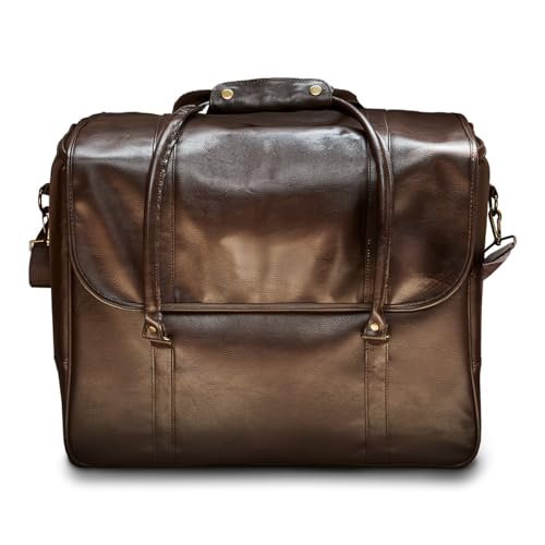 Graham Whiskey Bottle Carrier and Weekender Travel Bag | Customizable Waterproof and Insulated Interior | Vegan Leather | Perfect for Tastings, Parties & Getaways