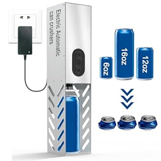 Broyeur de canettes électrique pour recyclage de canettes de 12 oz ~ 16 oz, broyeur automatique de canettes, presse-agrumes mural pour selters en aluminium, soda, colle,