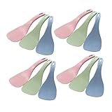GLEAVI 30 Piezas Cuchara para Servir Arroz Pala Antiadherente para Olla Arrocera Resistente al Calor Ligera con Orificios para Colgar Utensilios de de Colores Pastel
