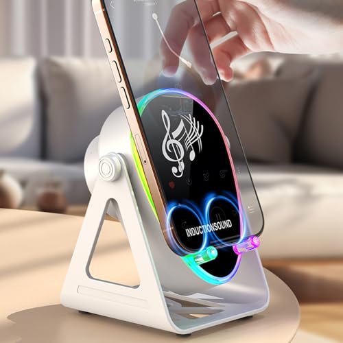 Enceinte induction stéréo rotative anti-panne de batterie avec lampe