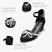 LAURMOSA Girls Black High Heels Closed Toe Dress Shoes Big Girls Heels Fancy Shoes Size 4 Flower Girl Formal Shoes Wedding Party Kids Church Heeled Pump(L1019SaBlack 4)