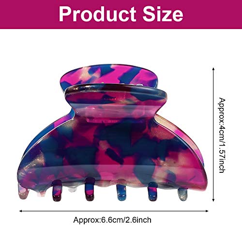 6 Pieces Medium Hair Claw Clips For Thin Hair 2.6 Inch Tortoise Shell Hair Clip Banana Clips Jaw Clips French Style Barrettes Hair Clip Accessories For Women Girls(Classic Patterns) #TOP1