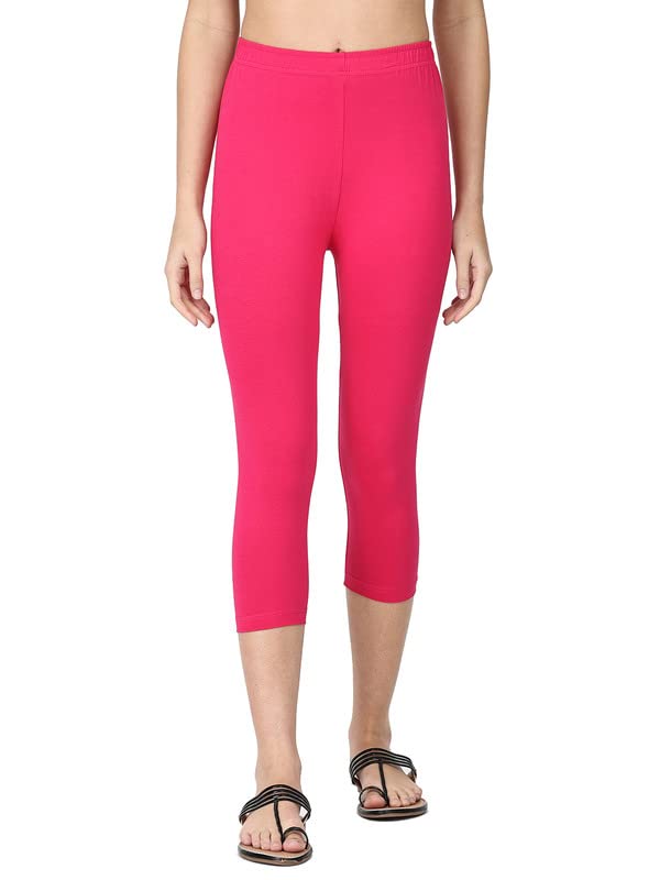 Image of Robinbosky Premium Stretchable Cotton Capri Legging for Women | Suitable for Formal wear & Casual wear | High-End Elastic Makes. The Leggings Squat Proof and Durable for Travel, Yoga, & Workout.