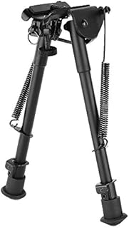 RioRand 9''-15'' Adjustable Tactical Bipod (Sling Swivel Stud Mount) Ajustable Spring Return For Shooting Airsoft Rifle Gun Sniper