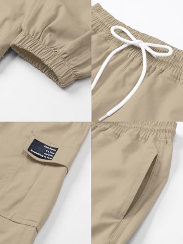 Image of SANGTREE Girls & Womens Drawstring Cargo Jogger Pants,3 Years - Women 3XL