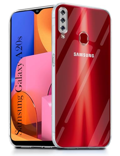 Image of Jkobi Back Cover for Samsung Galaxy A20s (Silicone Clear Shockproof Case with Camera Protection | Soft and Flexible | Transparent)