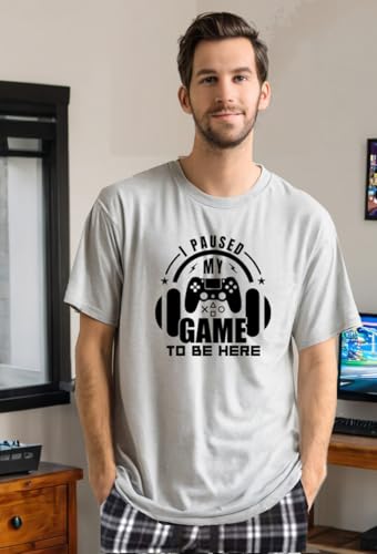 Studio 9Thirty3 Men's I Paused My Game to Be Here Pajama Set, Gaming Gift for Men2