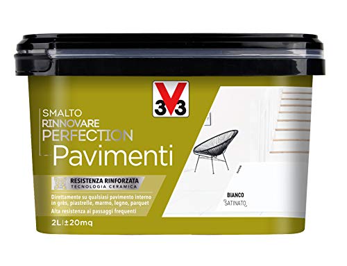 V33 Smalto Rinnovare Perfection Pavimenti Bianco Satinato 2 L