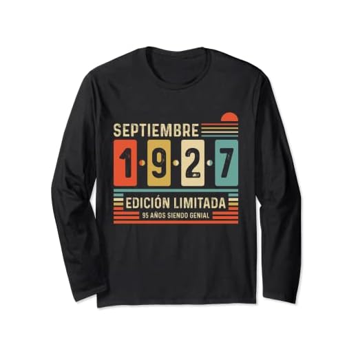 95 Años Septiembre 1927 Leyenda Regalo 95 Cumpleaños Manga Larga
