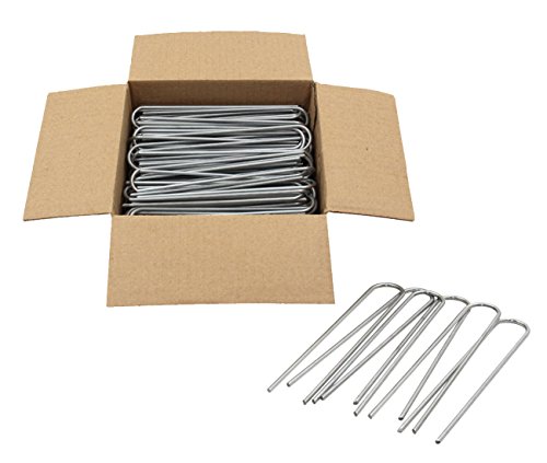 Tqvai 150 Pack Landscape Staples, 6 Inch 11 Gauge Garden Stakes, Galvanized U-Shaped Pins For Weed Fabric, Fence, Lawn, Yard #TOP5