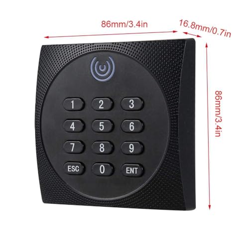 125KHz RFID Access Control Keypad, Waterproof ID Card Reader Keypad Touch Access Control System for Home Office Black - Image 4