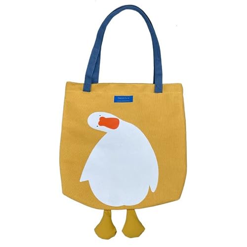 Judishyish Yellow Duck Funny Fashion Canvas Tote Bag give for Girls, friends, lovers