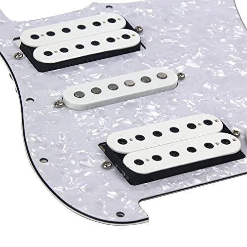 Pickguard précâblé Perle Blanche 11 Trous HSH PICKGUARD PRÉVÉRÉS CHARGÉ PICKO ALNICO 5 Pickups Pièces de Guitare… - Les Beatles, Paul McCartney, John Lennon, RIngo Starr, George Harrison Pickguard précâblé Perle Blanche 11 Trous HSH PICKGUARD PRÉVÉRÉS CHARGÉ PICKO ALNICO 5 Pickups Pièces de Guitare… – Image 4