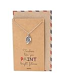 Quan Jewelry Artist Painter's Palette Necklace, Gifts for Art Teacher Painter Painting Lovers...