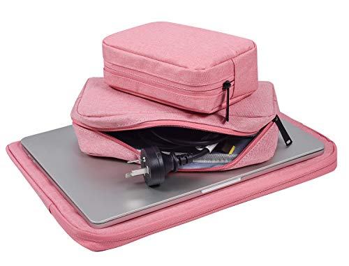 14-15 Inch Waterproof Laptop Sleeve Case Compatible with Acer Chromebook 14,HP Chromebook 14/Stream 14,Lenovo Chromebook S330 14", LG gram 14, Acer ASUS Toshiba HP 14 inch Chromebook Notebook Bag,Pink