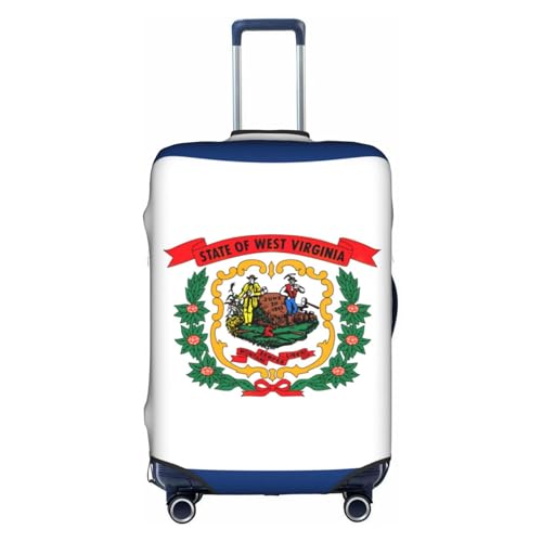 NBAGHPQ West Virginia Bandiera dello Stato Stampa Universale Elegante Copertura Elastico Lavabile Anti Graffio Bagagli Protector, bianco, S